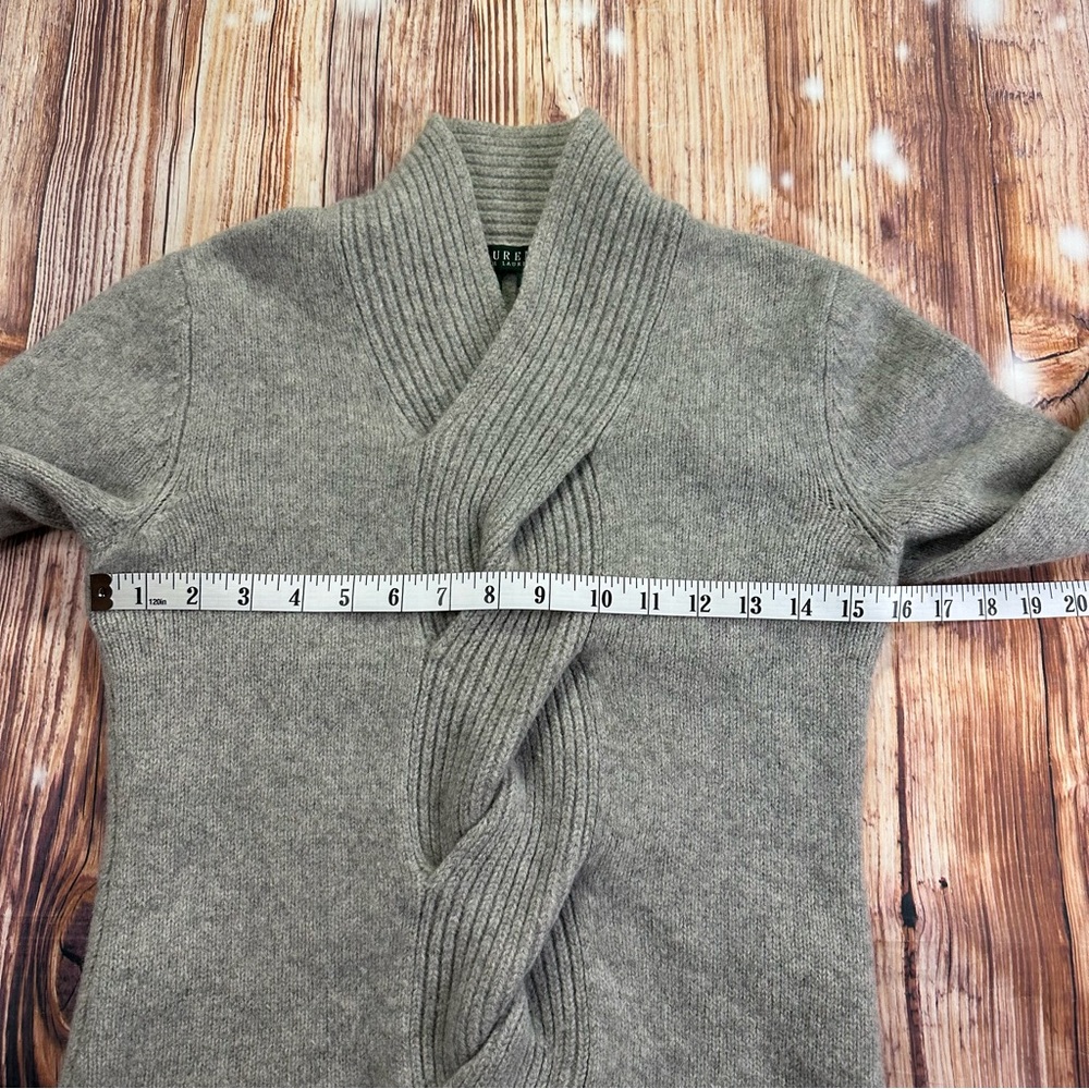 LAUREN Ralph Lauren Womens Lambswool Braided Sweater Size XS - Picture 6 of 11